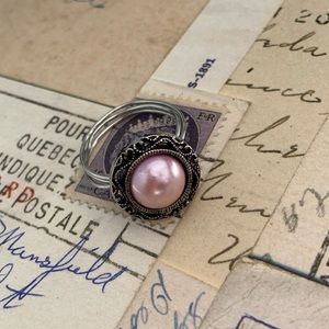 Handmade Vintage Button Ring